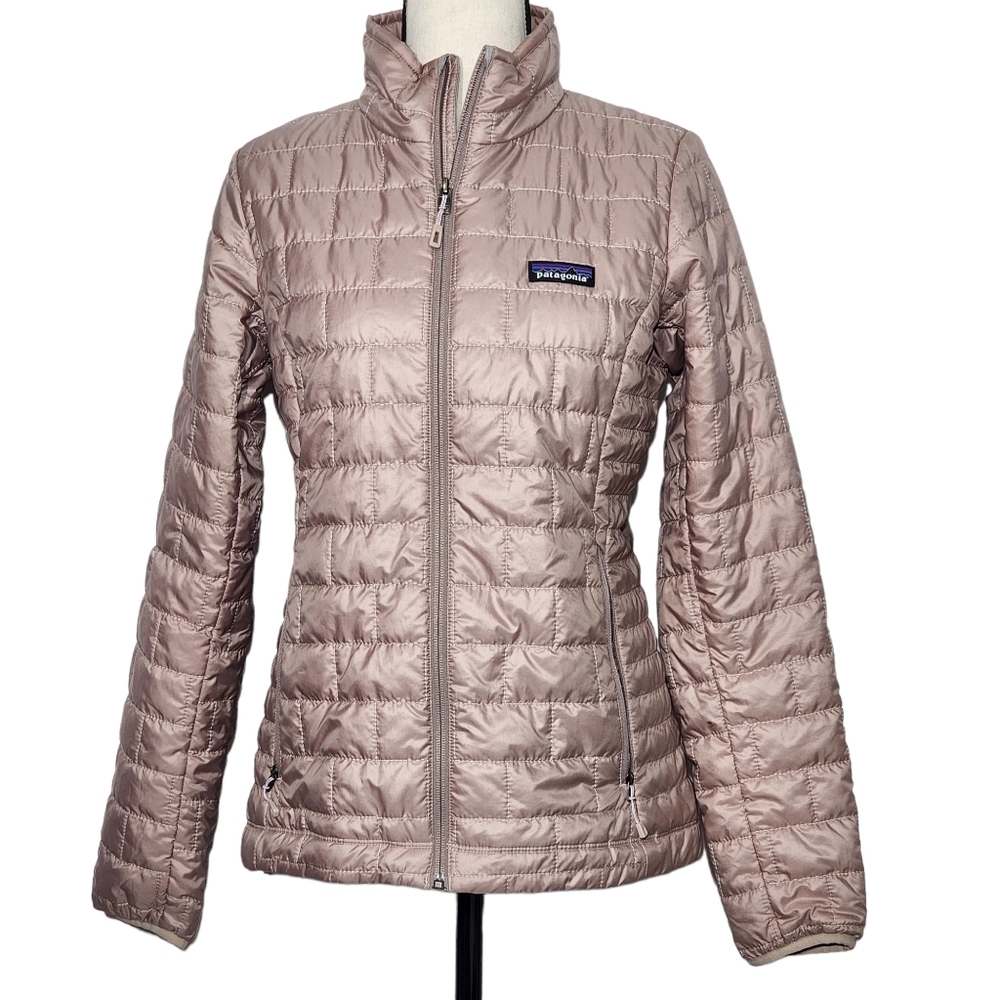 Patagonia Light Pink Quilted Nanopuff Jacket, Size Small